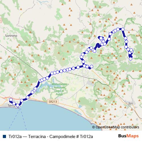 Tr012a bus Line Map