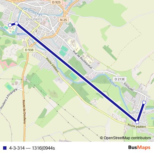 4-3-314 bus Line Map