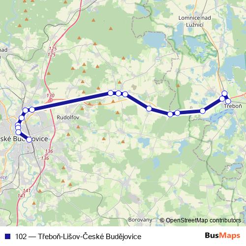 102 bus Line Map
