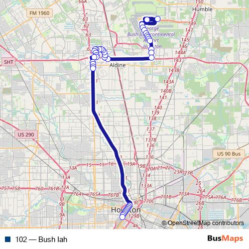 102 bus Line Map