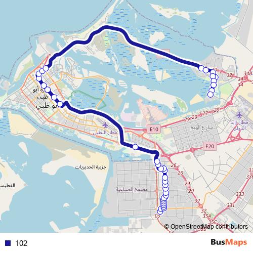 102 bus Line Map