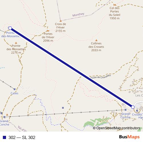 302 cable-car Line Map