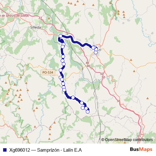 Xg696012 bus Line Map