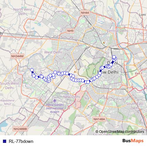 RL-77bdown bus Line Map