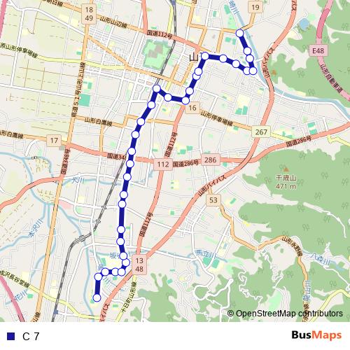 Ｃ７ bus Line Map
