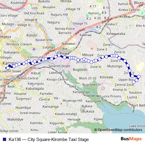 Ka136 bus Line Map