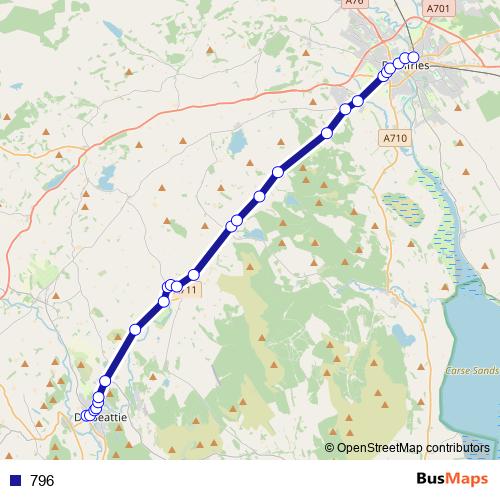 796 bus Line Map