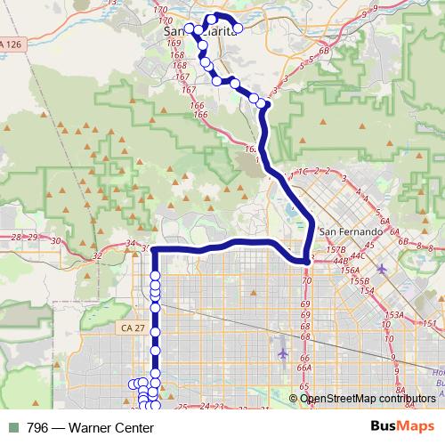 796 bus Line Map
