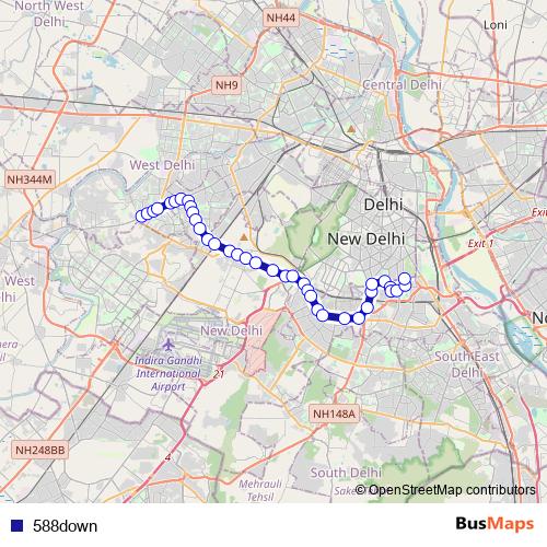 588down bus Line Map