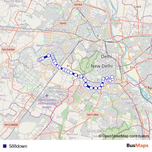 588down bus Line Map