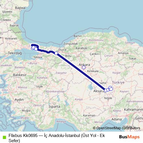 Flixbus Kk0695 bus Line Map