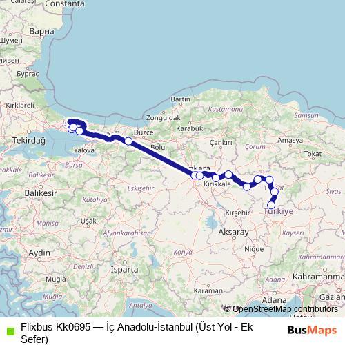 Flixbus Kk0695 bus Line Map