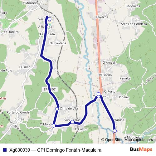 Xg830039 bus Line Map