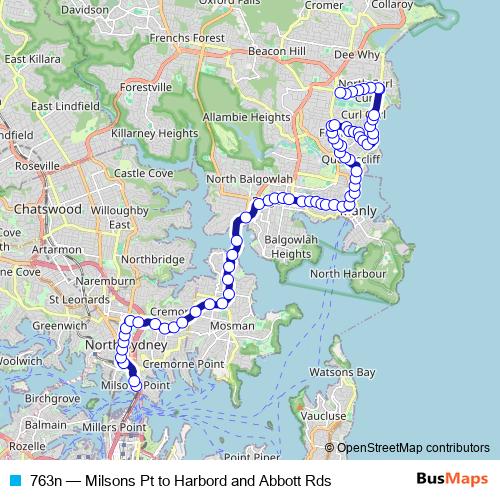 763n bus Line Map