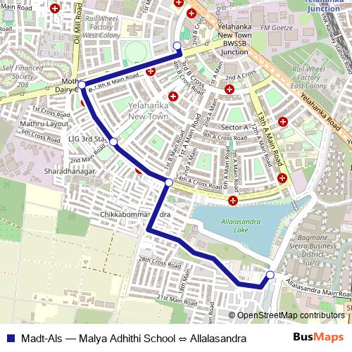 Madt-Als bus Line Map
