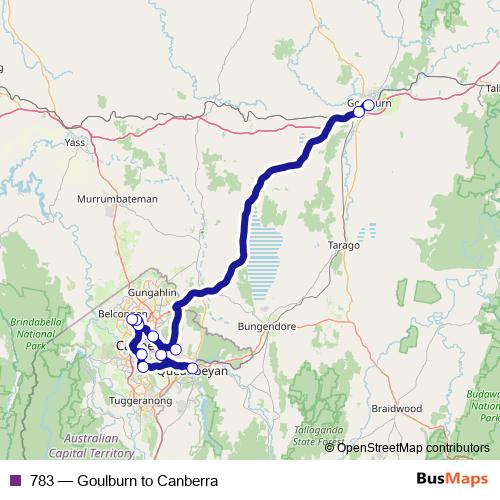783 bus Line Map