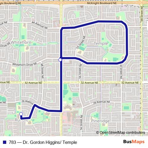 783 bus Line Map