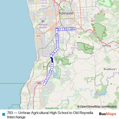 783 bus Line Map