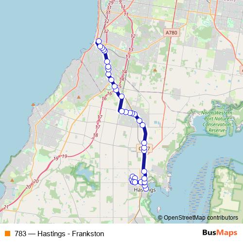 783 bus Line Map