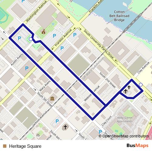 Heritage Square bus Line Map