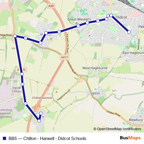 BB5 bus Line Map
