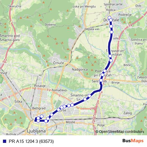 PR A15 1204 3 (63573) bus Line Map