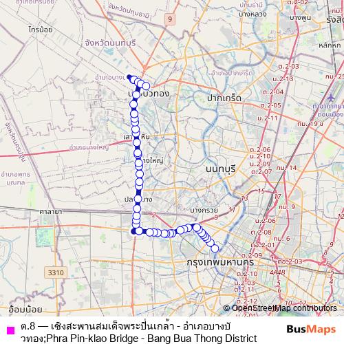 ต.8 bus Line Map