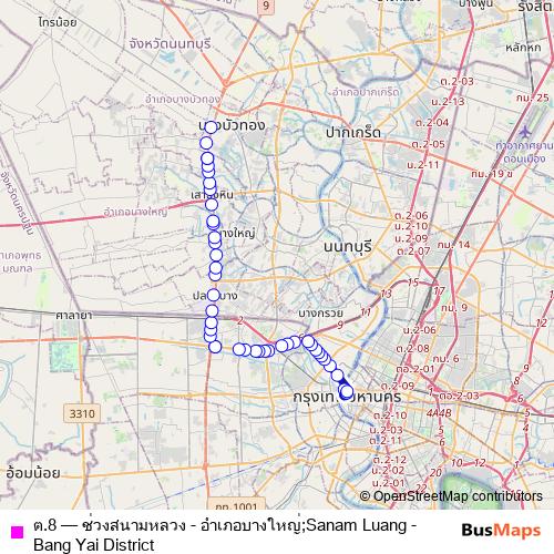 ต.8 bus Line Map