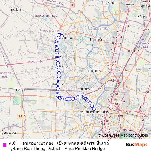 ต.8 bus Line Map