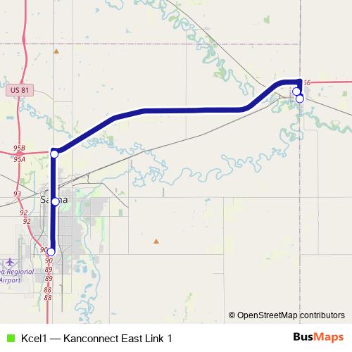 Kcel1 bus Line Map