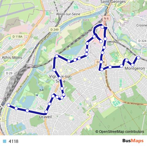 4118 bus Line Map