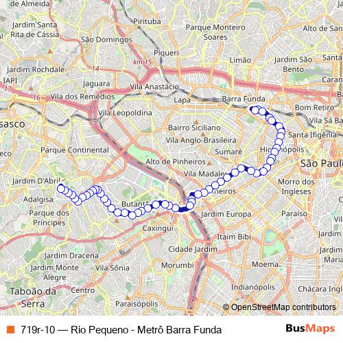 719r-10 bus Line Map