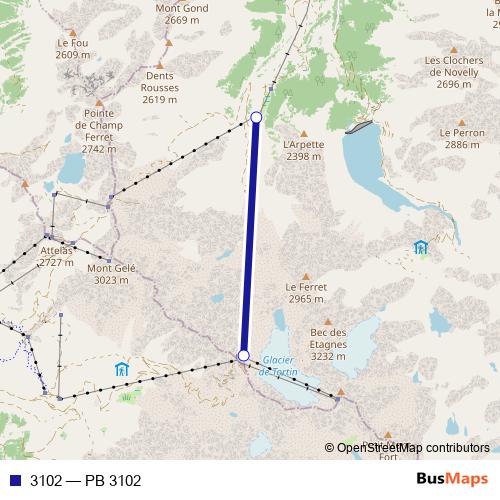3102 cable-car Line Map