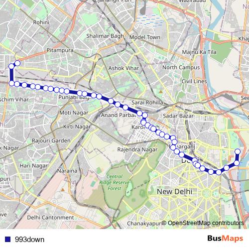 993down bus Line Map