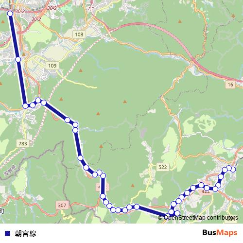 朝宮線 bus Line Map