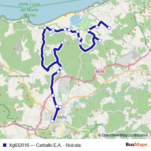 Xg632016 bus Line Map