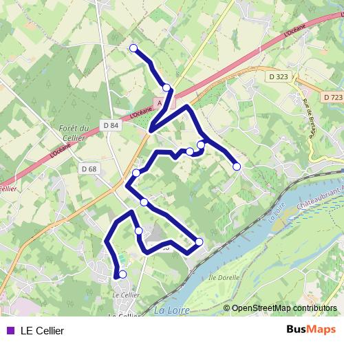 LE Cellier bus Line Map