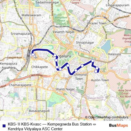 KBS-1I KBS-Kvasc bus Line Map