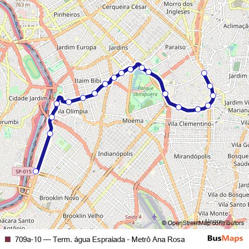 709a-10 bus Line Map