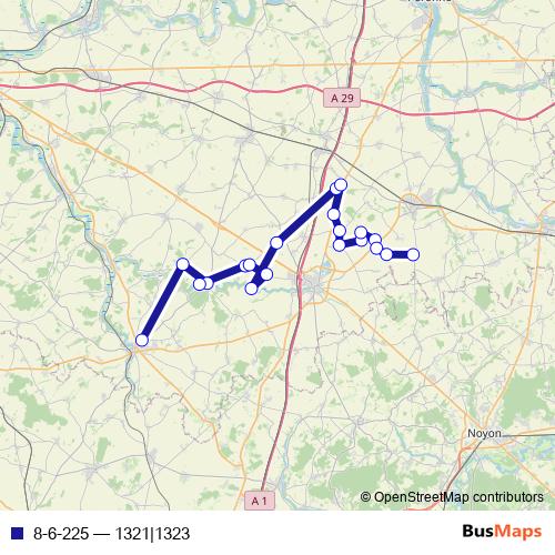 8-6-225 bus Line Map