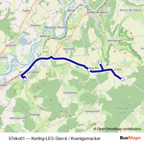 57eko01 bus Line Map