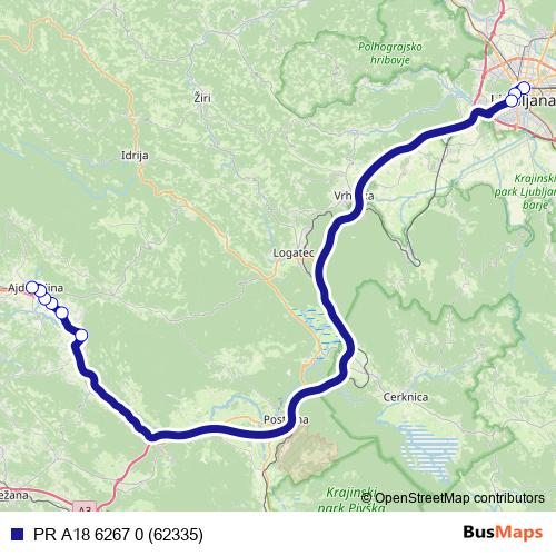 PR A18 6267 0 (62335) bus Line Map