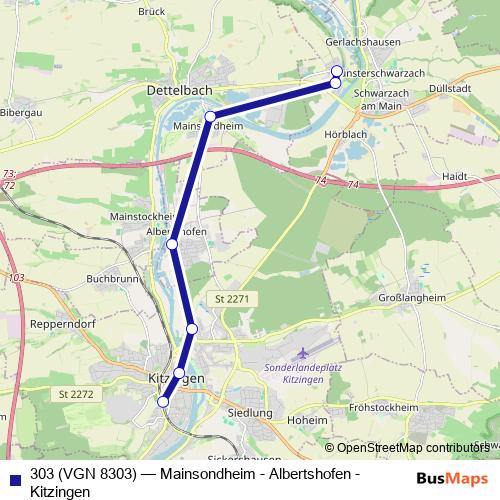 303 (VGN 8303) bus Line Map