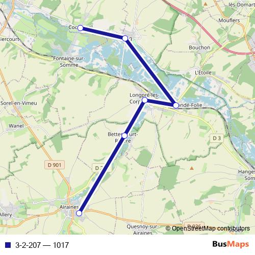 3-2-207 bus Line Map