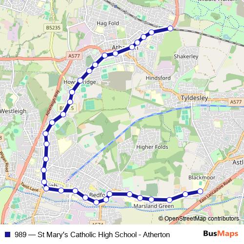 989 bus Line Map