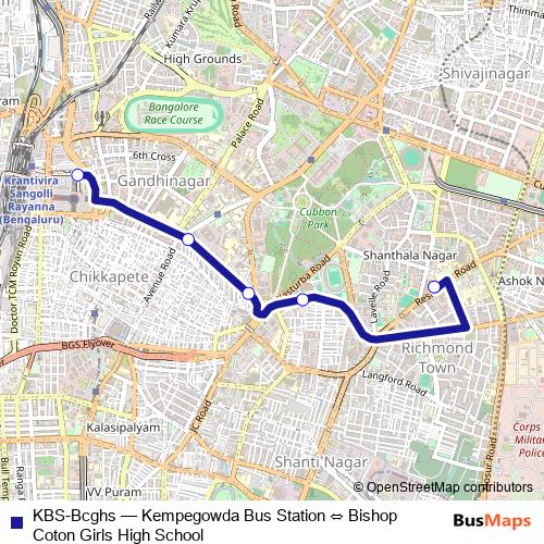 KBS-Bcghs bus Line Map