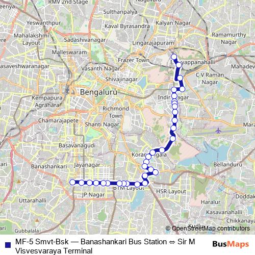 MF-5 Smvt-Bsk bus Line Map