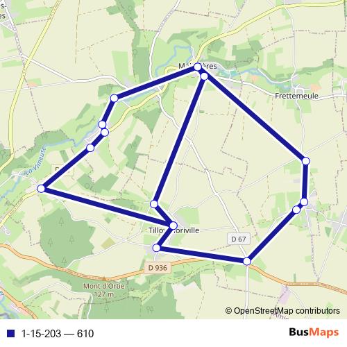 1-15-203 bus Line Map