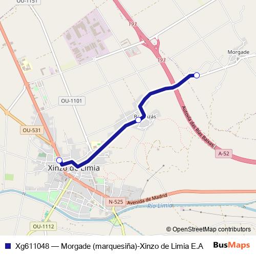 Xg611048 bus Line Map