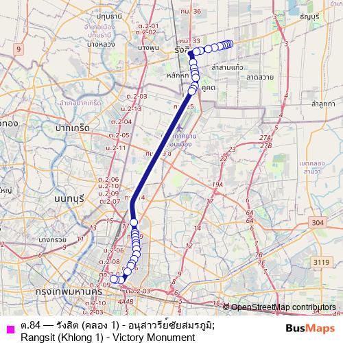 ต.84 bus Line Map